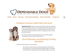 Tablet Screenshot of dependabledogs.com
